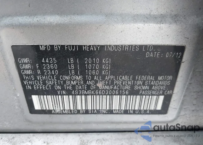 4S3BMBK66D3006156: 44030935