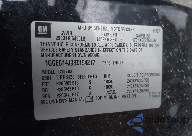 1GCEC14J98Z194217: 44031118