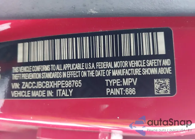 ZACCJBCBXHPE98765: 44031130