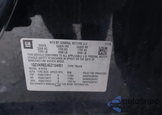 1GCVKREC4GZ154451: 44031133