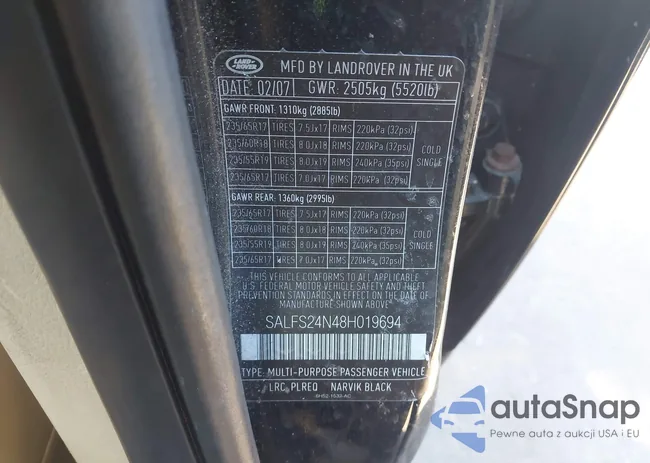 SALFS24N48H019694: 44031140