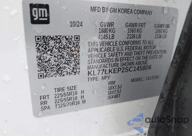 KL77LKEP2SC145806: 44031226