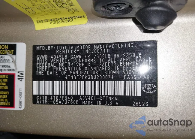 4T1BF3EK3BU230674: 44030382