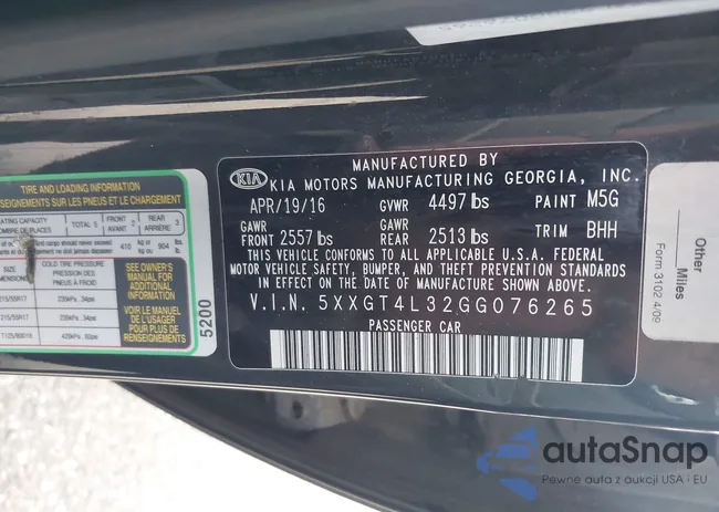 5XXGT4L32GG076265: 44030420