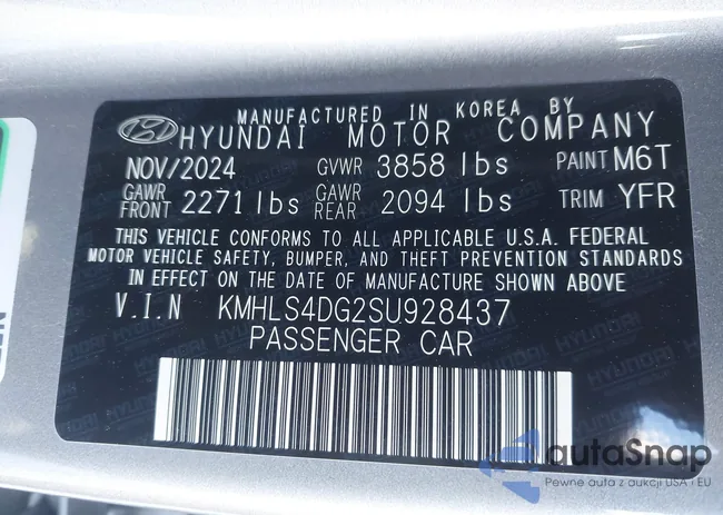 KMHLS4DG2SU928437: 44030450