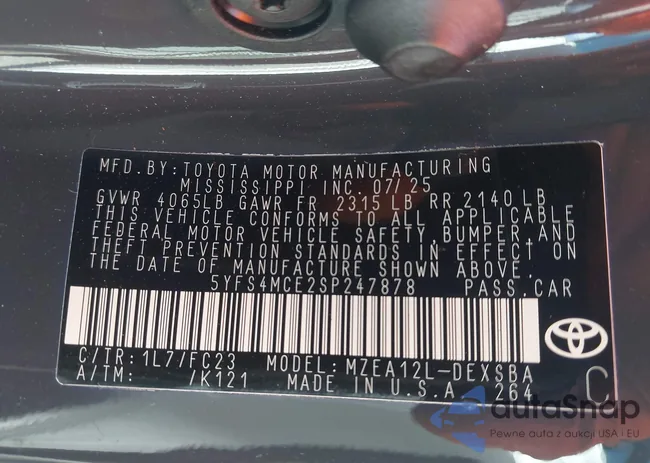 5YFS4MCE2SP247878: 44030476