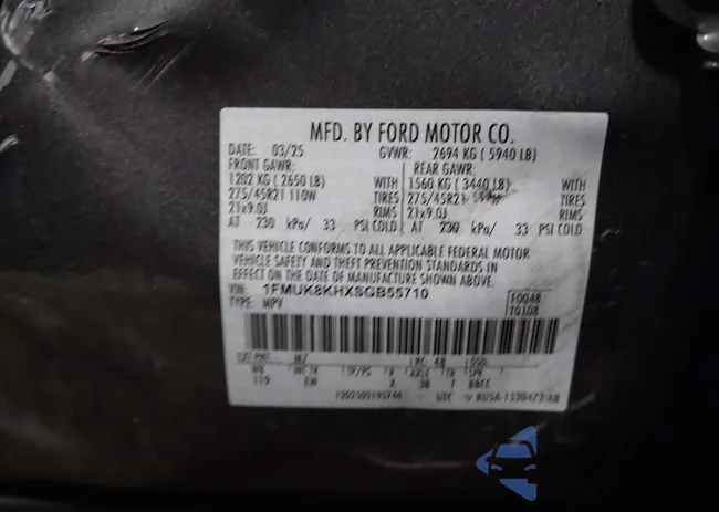 1FMUK8KHXSGB55710: 44030625