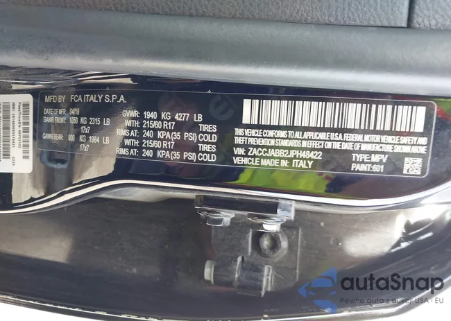 ZACCJABB2JPH48422: 44031719