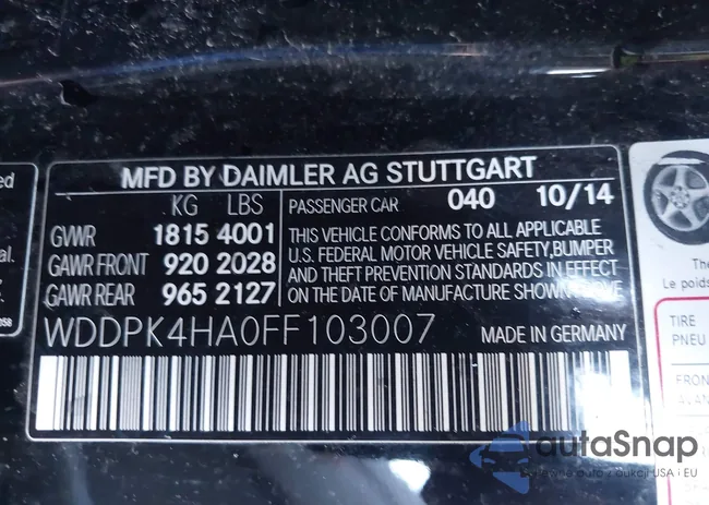 WDDPK4HA0FF103007: 44031761