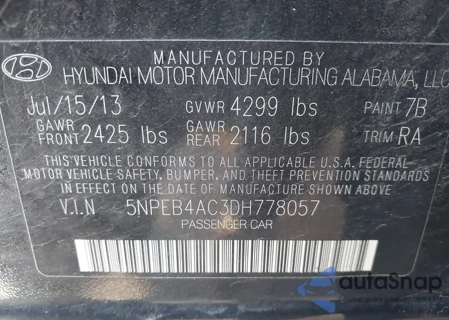 5NPEB4AC3DH778057: 44031871