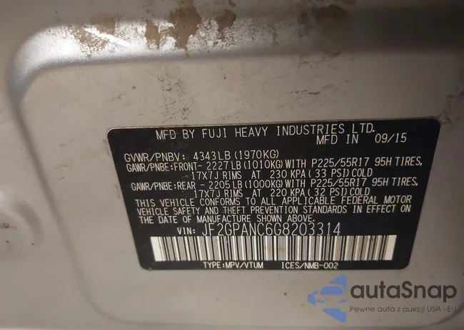 JF2GPANC6G8203314: 44031918