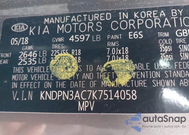 KNDPN3AC7K7514058: 44031967