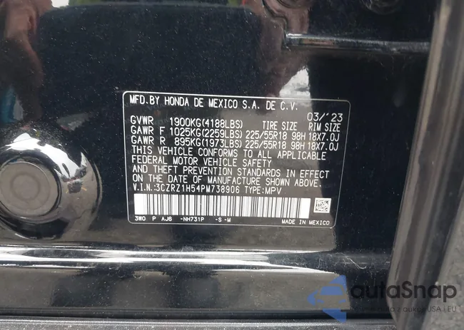 3CZRZ1H54PM738906: 44031353