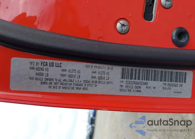 2C3CDZAG6GH323089: 44031444