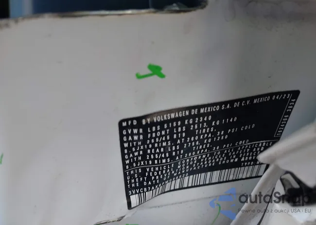 3VVCB7AX6PM098620: 44031495