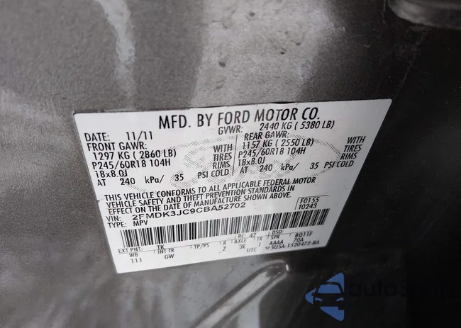 2FMDK3JC9CBA52702: 44031545