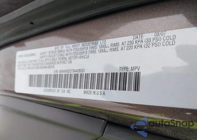 4S4WX92D784408053: 44031611