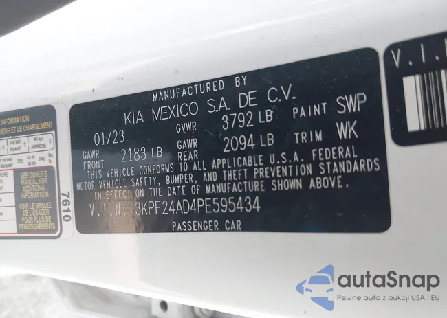 3KPF24AD4PE595434: 44032632