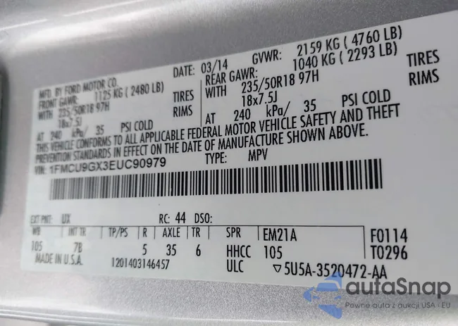 1FMCU9GX3EUC90979: 44032781