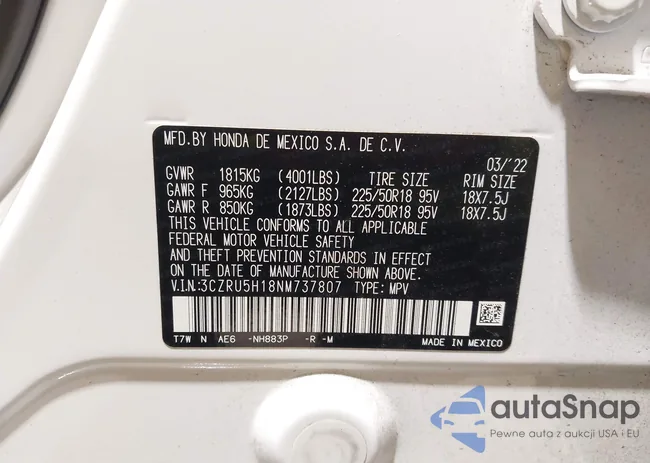 3CZRU5H18NM737807: 44032784