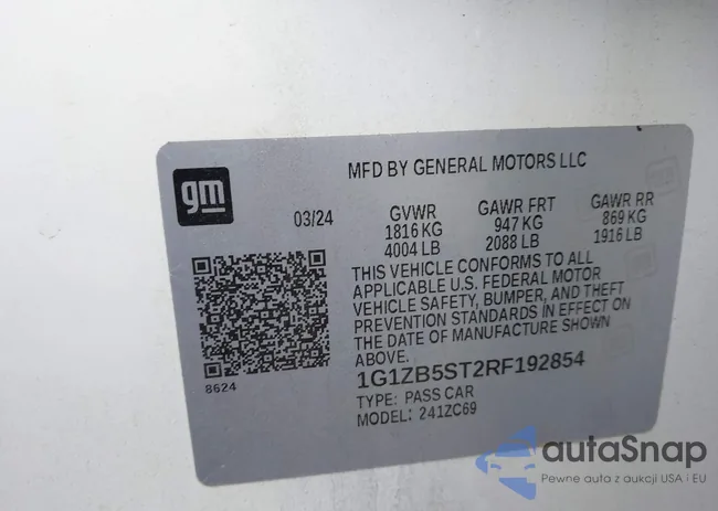 1G1ZB5ST2RF192854: 44032854