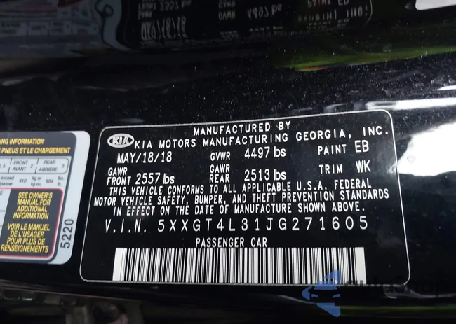 5XXGT4L31JG271605: 44032893