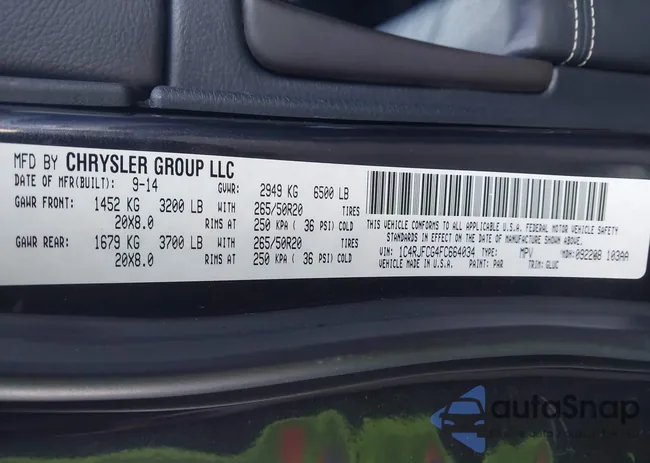 1C4RJFCG4FC664034: 44032947