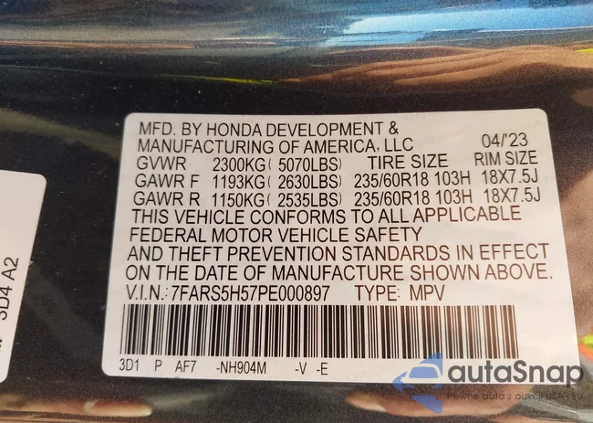 7FARS5H57PE000897: 44032975