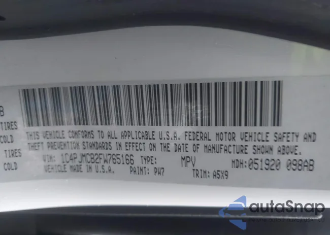 1C4PJMCB2FW765166: 44032978