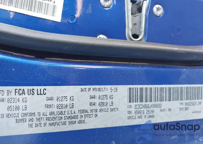 2C3CDXBG8JH306692: 44033089