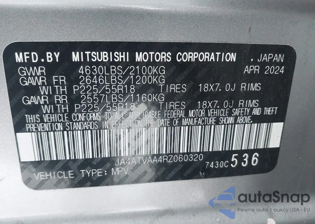 JA4ATVAA4RZ060320: 44033114