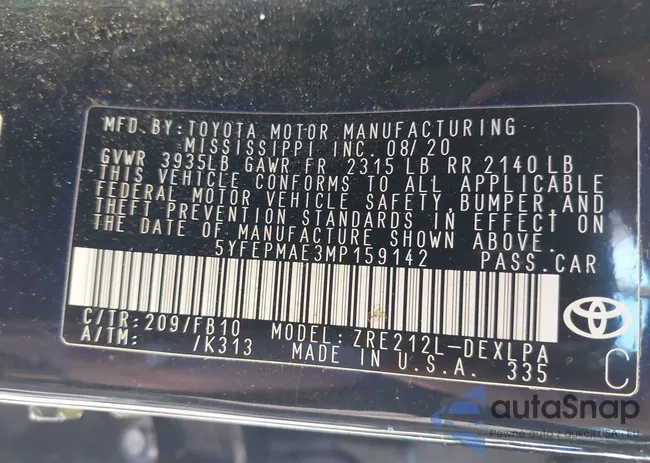 5YFEPMAE3MP159142: 44033210