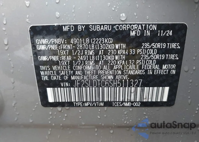 JF2SLDTC6SH511327: 44032239