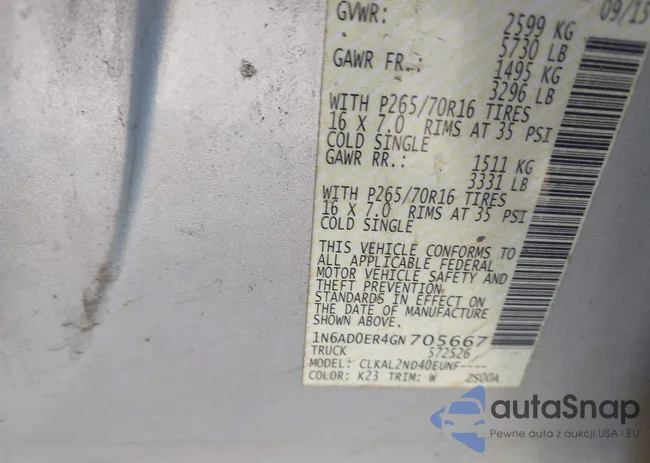 1N6AD0ER4GN705667: 44032259