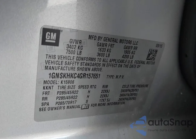 1GNSKHKC4GR157651: 44032285