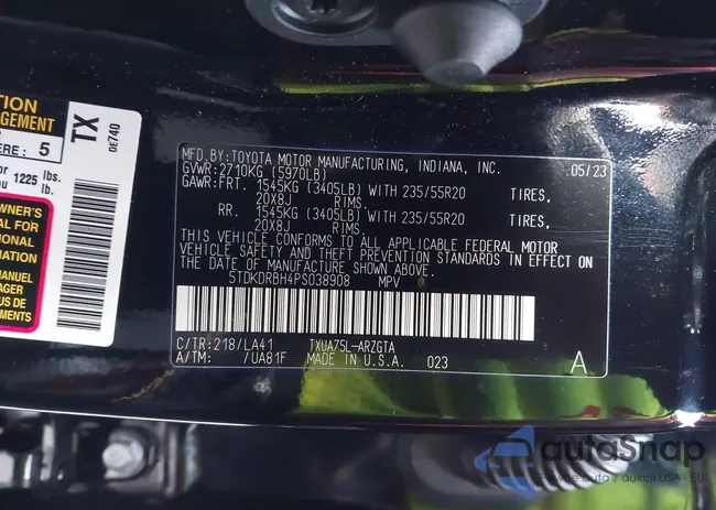 5TDKDRBH4PS038908: 44032302