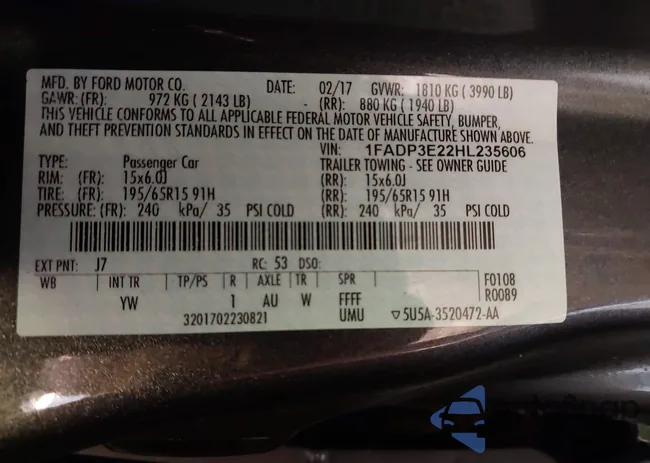 1FADP3E22HL235606: 44033716