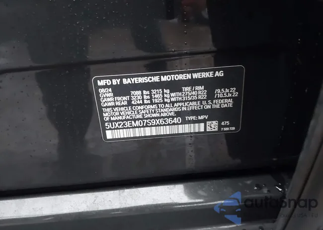 5UX23EM07S9X63640: 44033856
