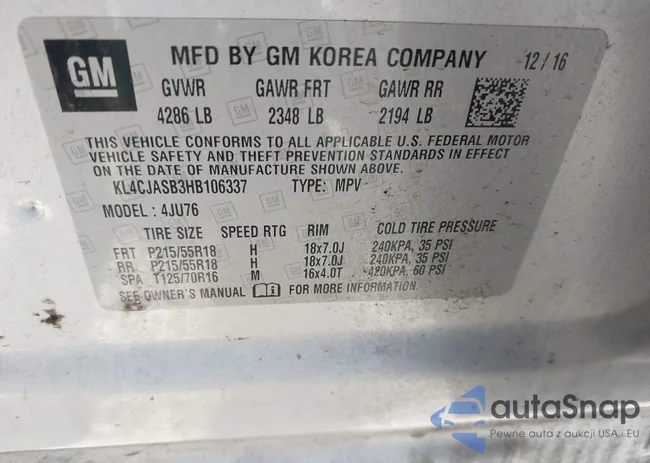 KL4CJASB3HB106337: 44033875