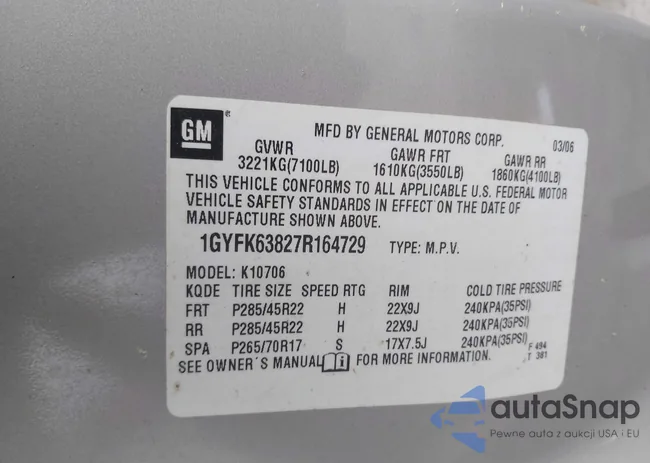 1GYFK63827R164729: 44033959