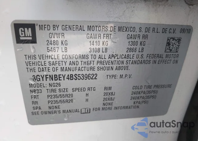 3GYFNBEY4BS539622: 44034177