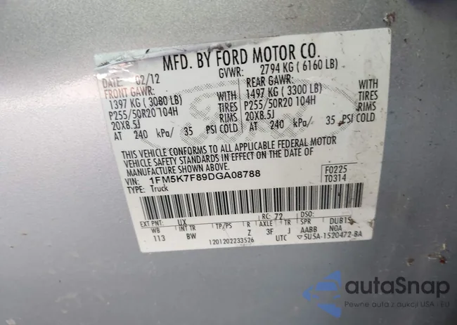 1FM5K7F89DGA08788: 44034184