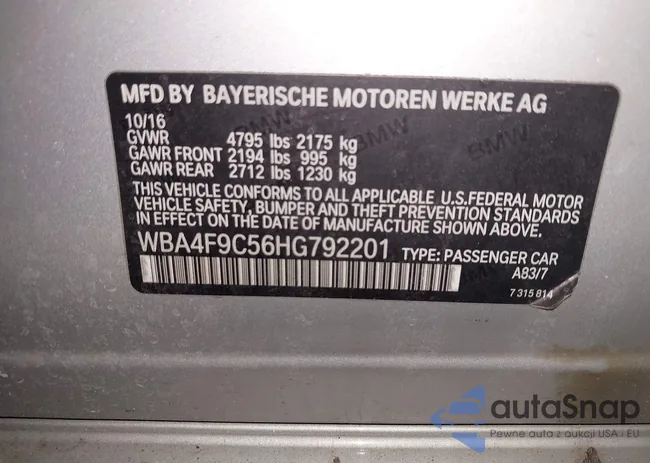 WBA4F9C56HG792201: 44033556