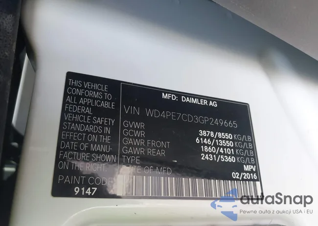 WD4PE7CD3GP249665: 44033558