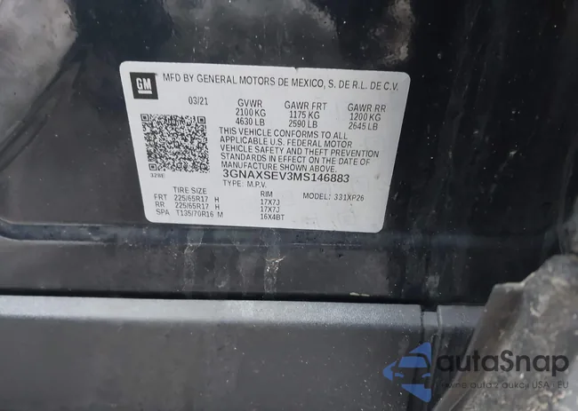 3GNAXSEV3MS146883: 44033609