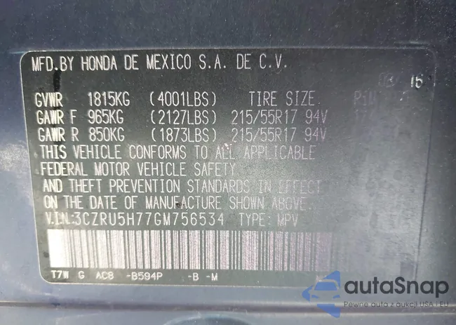 3CZRU5H77GM756534: 44034683