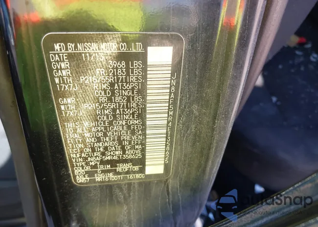 JN8AF5MR4ET358625: 44034784