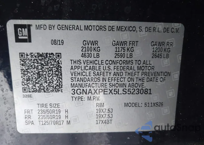 3GNAXPEX5LS523081: 44034855