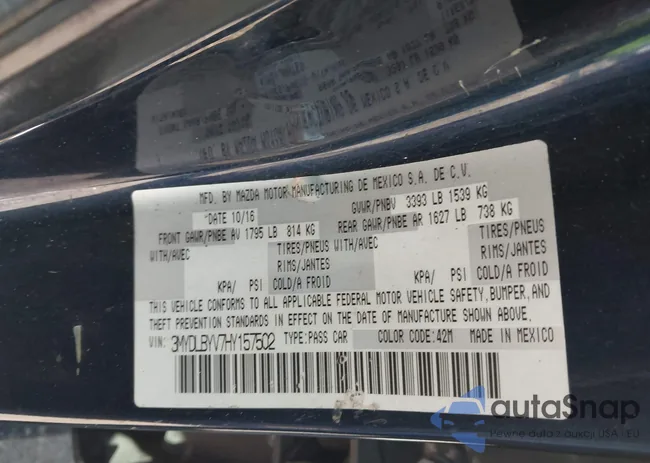 3MYDLBYV7HY157502: 44034926