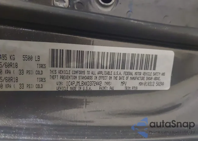 1C4PJMLBXKD372442: 44034982